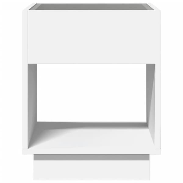 Soffbord med Infinity LEDs vit 40x40x50 cm