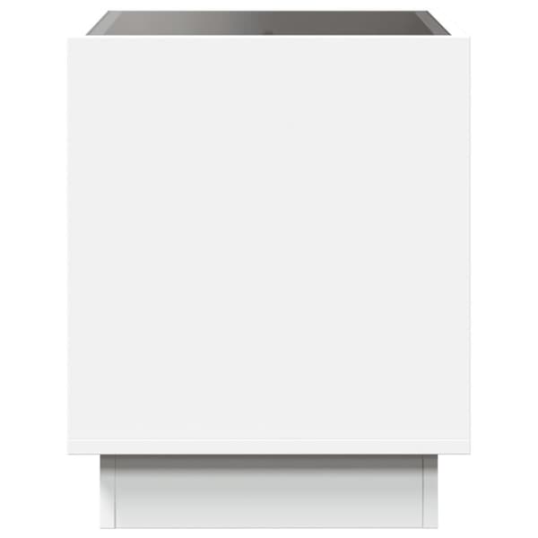 Soffbord med Infinity LEDs vit 40x40x50 cm