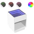Miniatyrbild 2 av 10: Soffbord med Infinity LEDs vit 40x40x50 cm