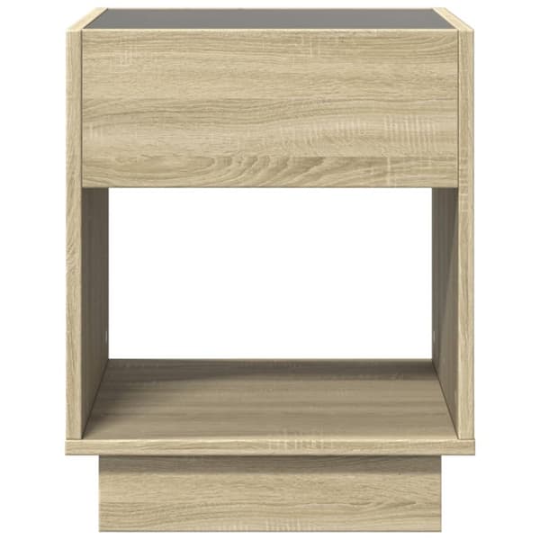 Soffbord med Infinity LEDs sonoma-ek 40x40x50 cm