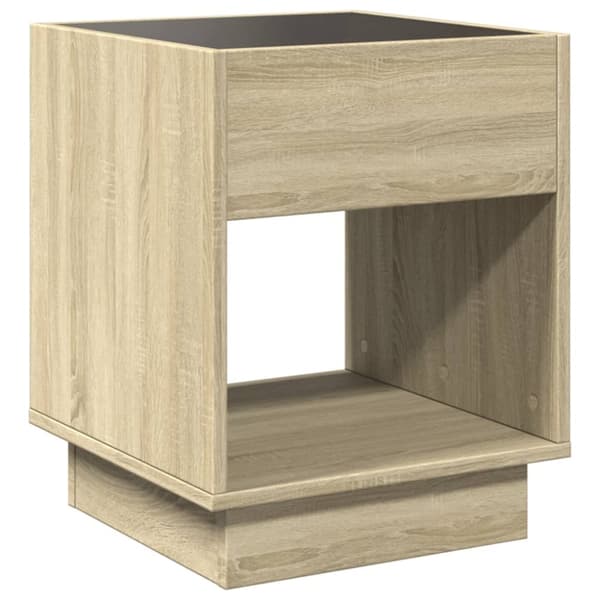 Soffbord med Infinity LEDs sonoma-ek 40x40x50 cm