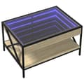 Miniatyrbild 3 av 10: Soffbord med Infinity LEDs sonoma-ek 70x50x38 cm