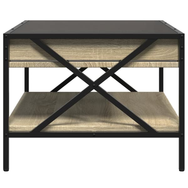 Soffbord med Infinity LEDs sonoma-ek 70x50x38 cm
