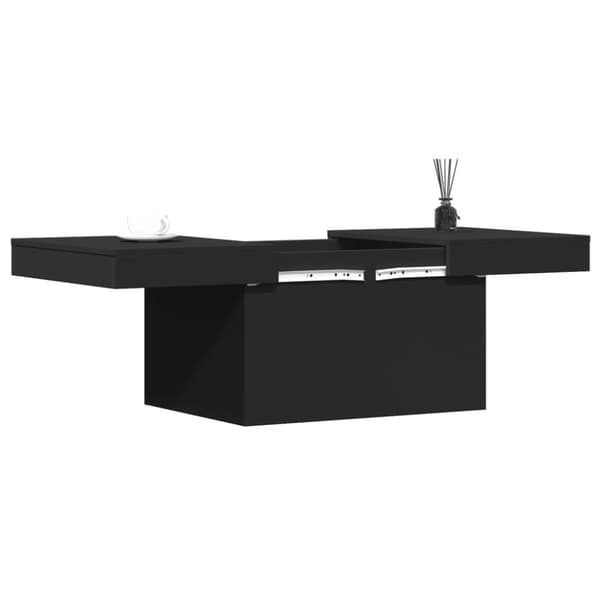 Soffbord svart 100x55x40 cm konstruerat trä