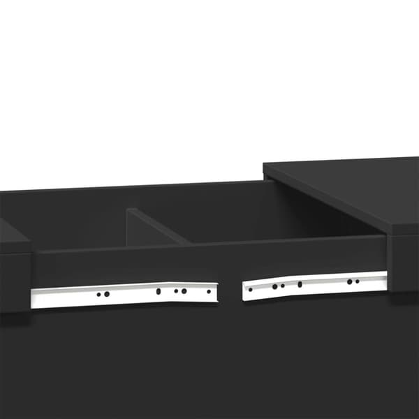Soffbord svart 100x55x40 cm konstruerat trä