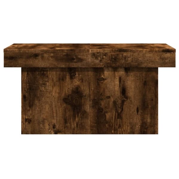 sofabord 80x55x40 cm konstrueret træ røget egetræsfarve