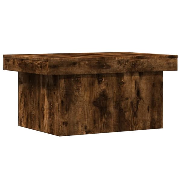 sofabord 80x55x40 cm konstrueret træ røget egetræsfarve
