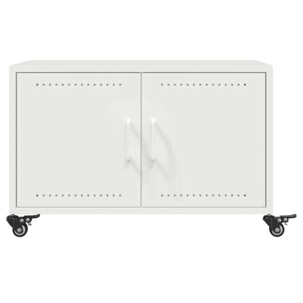sofabord 68x50x43,5 cm koldvalset stål hvid