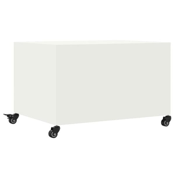 sofabord 68x50x43,5 cm koldvalset stål hvid