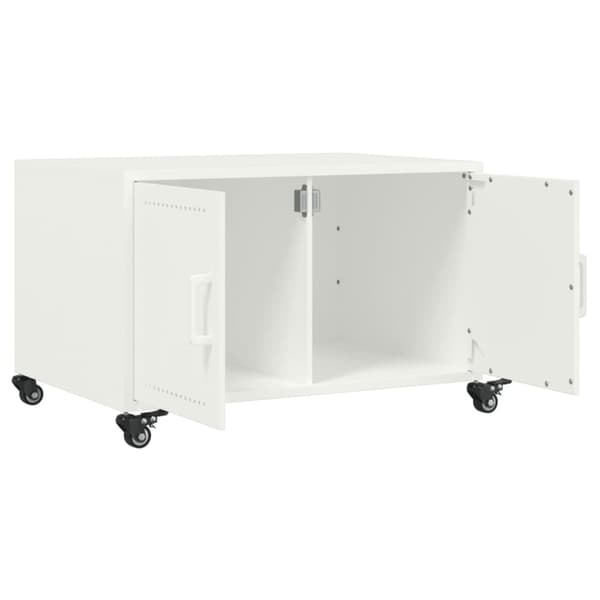 sofabord 68x50x43,5 cm koldvalset stål hvid