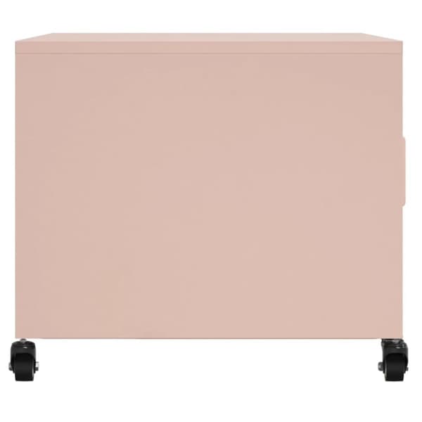 sofabord 68x50x43,5 cm koldvalset stål lyserød