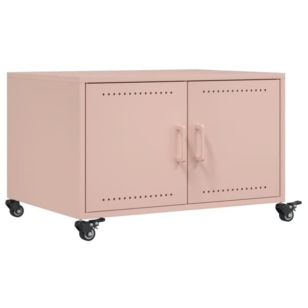 sofabord 68x50x43,5 cm koldvalset stål lyserød