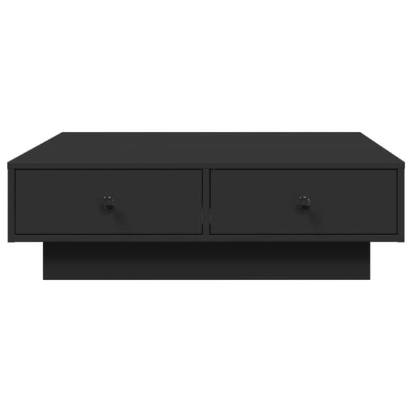 Soffbord svart 90x90x28 cm konstruerat trä
