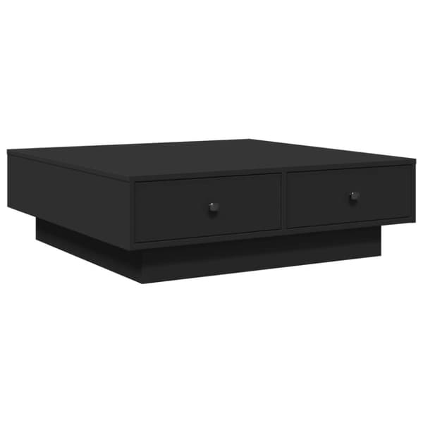 Soffbord svart 90x90x28 cm konstruerat trä