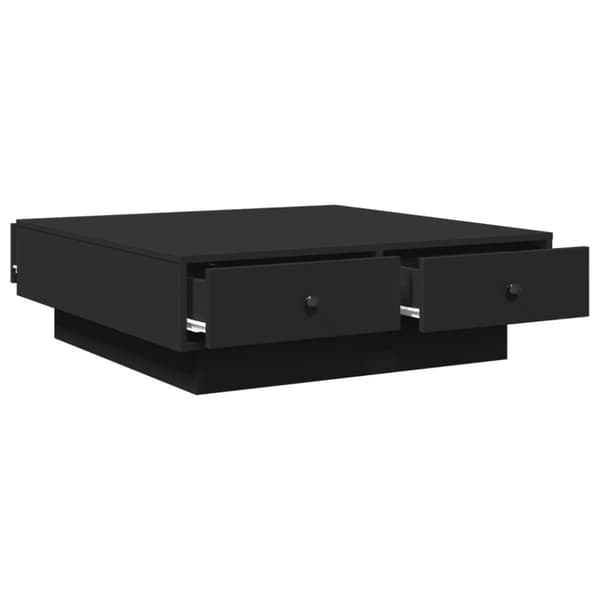 Soffbord svart 90x90x28 cm konstruerat trä