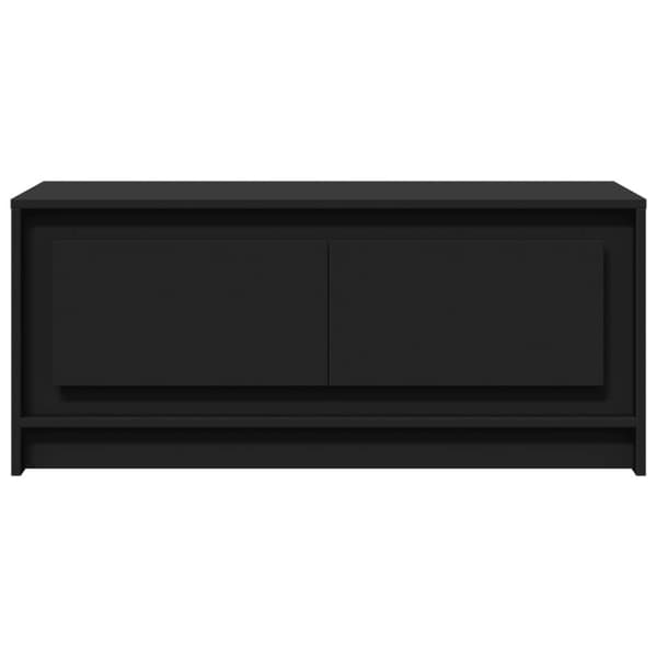 Soffbord med LEDs svart konstruerat trä