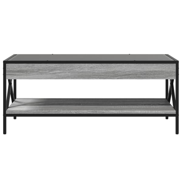 sohvapöytä Infinity LED-valoilla harmaa Sonoma 90x50x38 cm