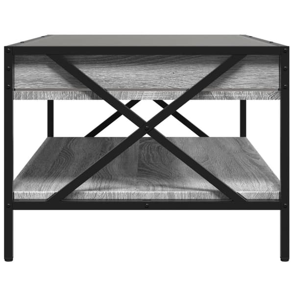 sohvapöytä Infinity LED-valoilla harmaa Sonoma 90x50x38 cm