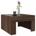 Miniatyrbillede 5 af 10: sofabord med Infinity LED-lys 50x50x30 cm brun egetræsfarve