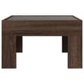 Miniatyrbillede 6 af 10: sofabord med Infinity LED-lys 50x50x30 cm brun egetræsfarve