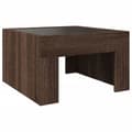 Miniatyrbillede 8 af 10: sofabord med Infinity LED-lys 50x50x30 cm brun egetræsfarve