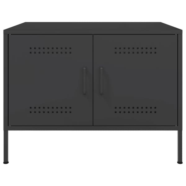 sofabord 68x50x50,5 cm koldvalset stål sort