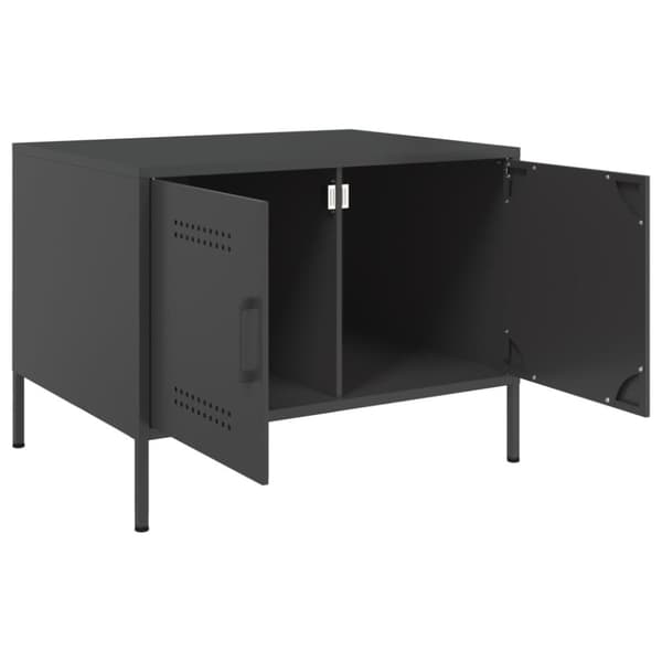 sofabord 68x50x50,5 cm koldvalset stål sort