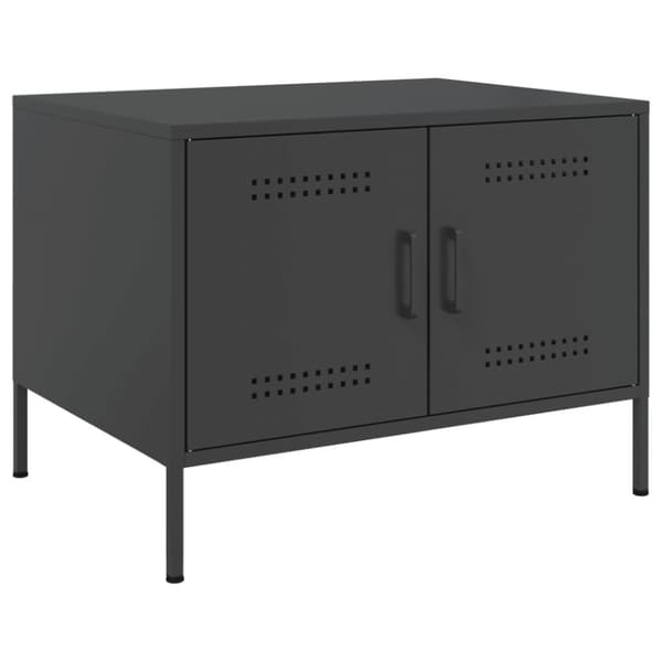 sofabord 68x50x50,5 cm koldvalset stål sort