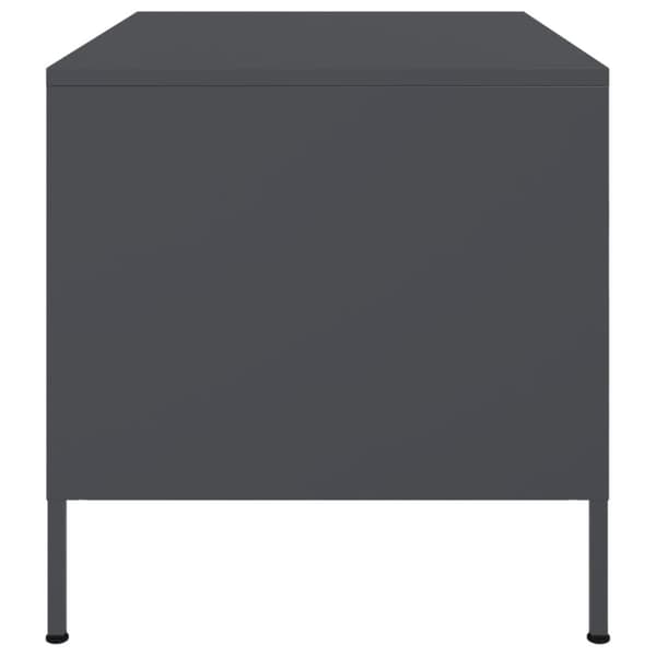 Sohvapöytä antrasiitti 68x50x50,5 cm kylmävalssattu teräs
