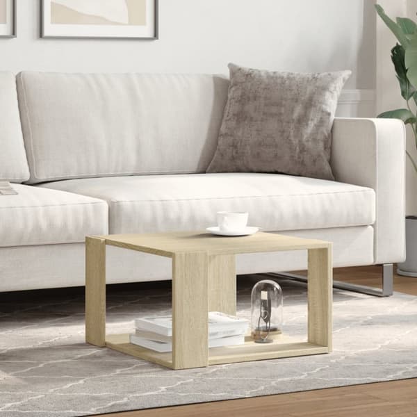 Soffbord sonoma-ek 51,5x51,5x30 cm konstruerat trä