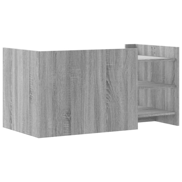 sofabord 100x50x50 cm konstrueret træ grå sonoma-eg