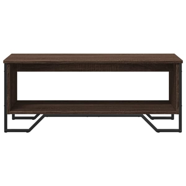 sofabord 100x51x40 cm konstrueret træ brun egetræsfarve