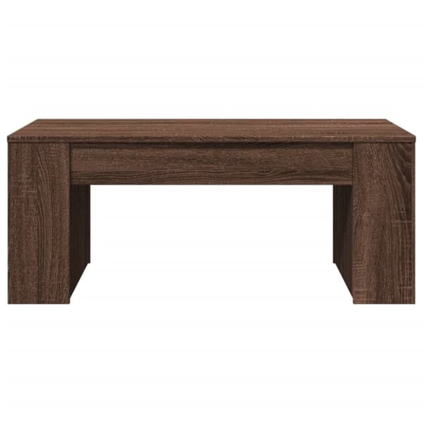 Soffbord brun ek 102x55x42 cm konstruerat trä