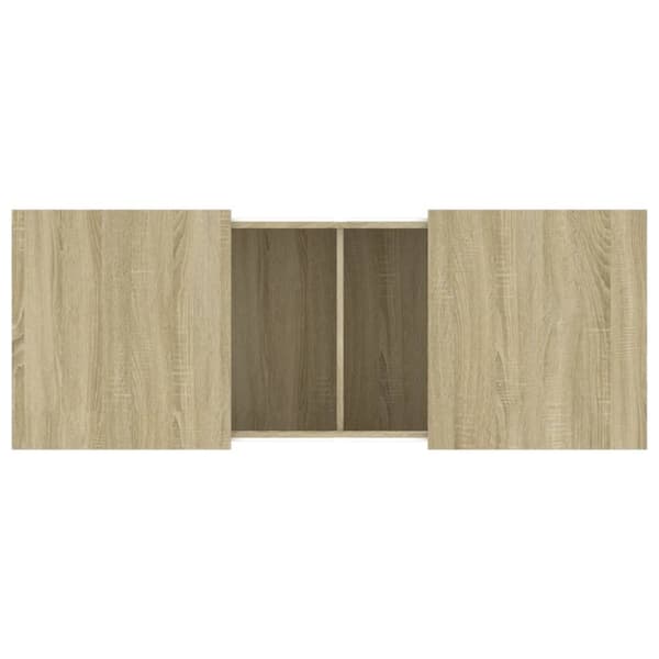sofabord 100x55x40 cm konstrueret træ sonoma-eg