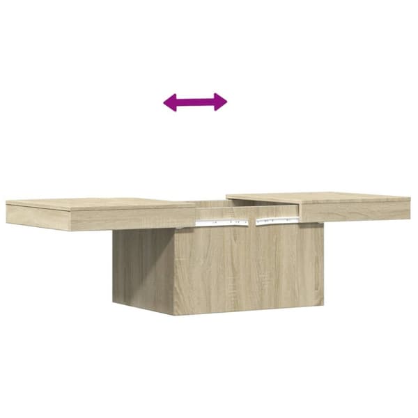 sofabord 100x55x40 cm konstrueret træ sonoma-eg