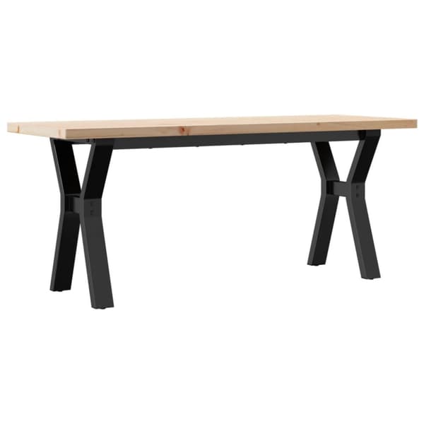 Soffbord Y-ram 110x40x45,5 cm massiv furu och gjutjärn