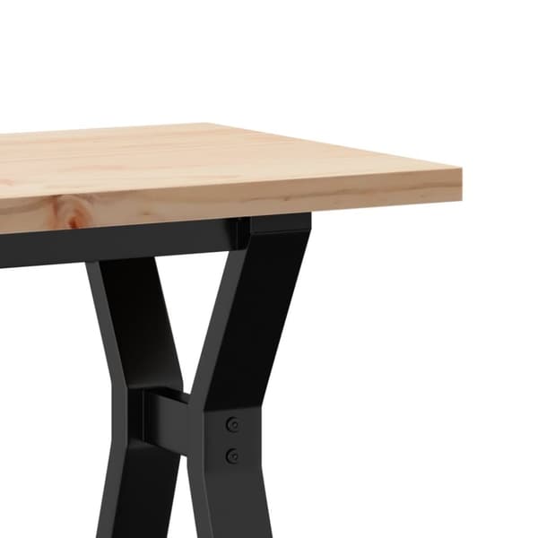 Soffbord Y-ram 110x40x45,5 cm massiv furu och gjutjärn