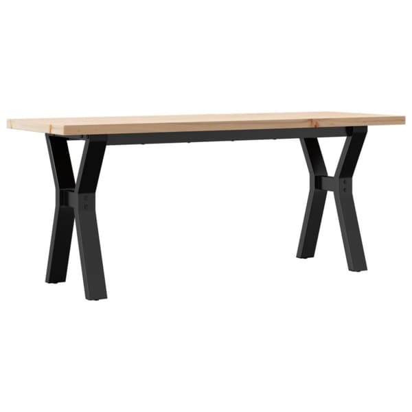 Soffbord Y-ram 110x40x45,5 cm massiv furu och gjutjärn