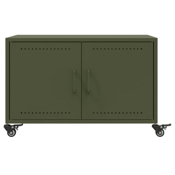 Soffbord olivgrön 68x50x43,5 cm kallvalsat stål
