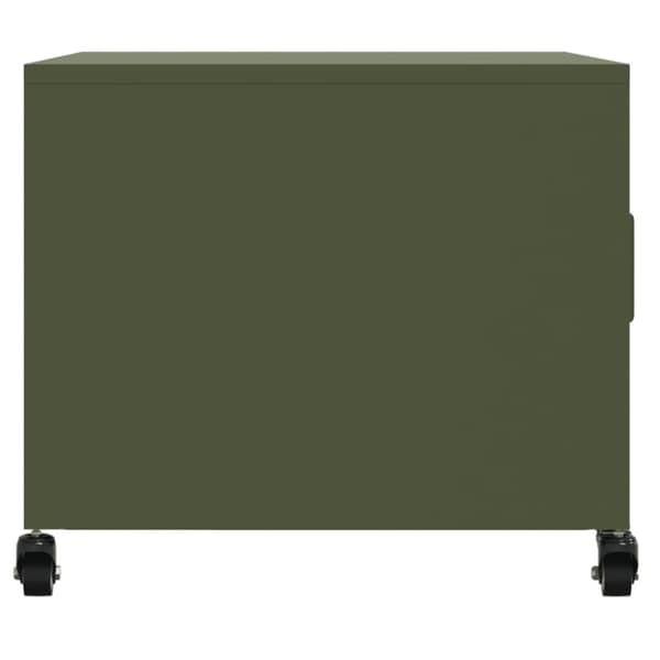 Soffbord olivgrön 68x50x43,5 cm kallvalsat stål