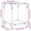 Miniatyrbillede 9 af 9: sofaborde med transparent glastop 2 stk 30x30x40 cm stål