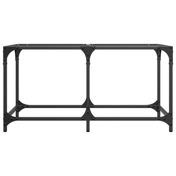 Soffbord med transparent glasskiva 78,5x40x40 cm stål