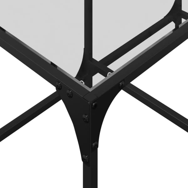 Soffbord med transparent glasskiva 78,5x40x40 cm stål