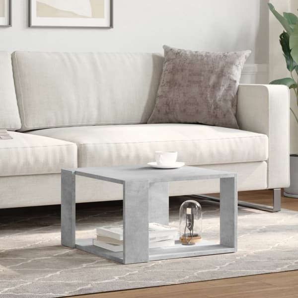 Soffbord betonggrå 51,5x51,5x30 cm konstruerat trä