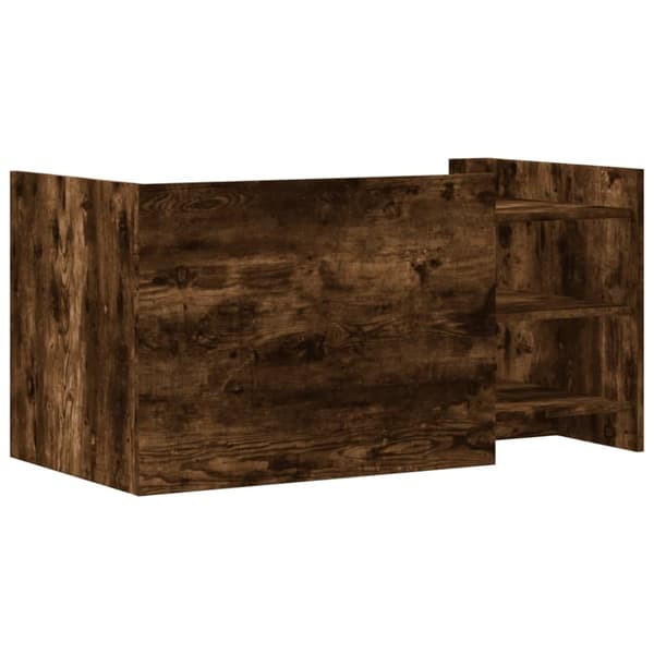 sofabord 100x50x50 cm konstrueret træ røget egetræsfarve