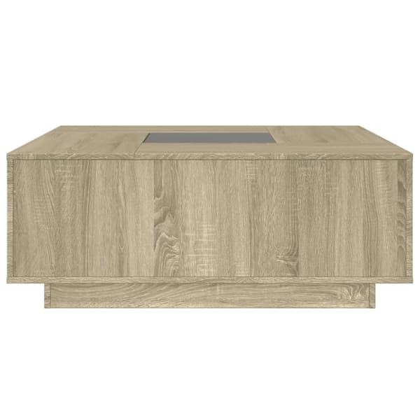 sohvapöytä Infinity LED-valoilla Sonoma-tammi 100x100x40 cm