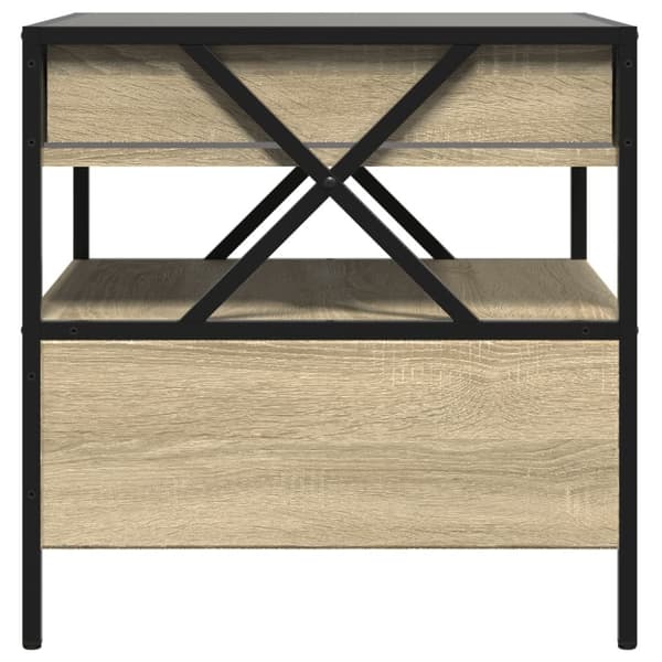 sohvapöytä Infinity LED-valoilla Sonoma-tammi 50x50x51 cm