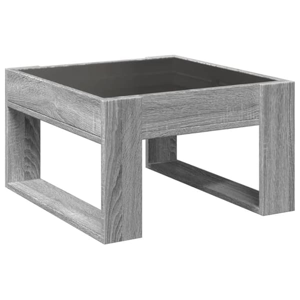 sohvapöytä Infinity LED-valoilla harmaa Sonoma 50x53x30 cm