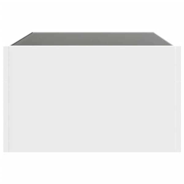 Soffbord med Infinity LEDs vit 70x50x30 cm