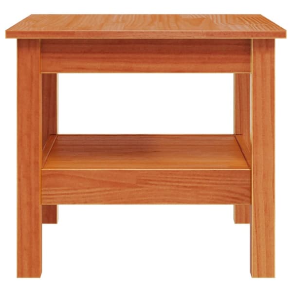 sofabord 45x45x40 cm massivt fyrretræ gyldenbrun